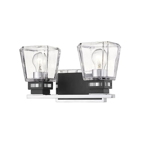 Z-Lite Jackson 2 Light Vanity, Chrome & Clear 474-2V-CH-MB